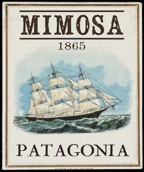 Llong y Mimosa, sy’n gysylltiedig ag anheddiad Patagonia